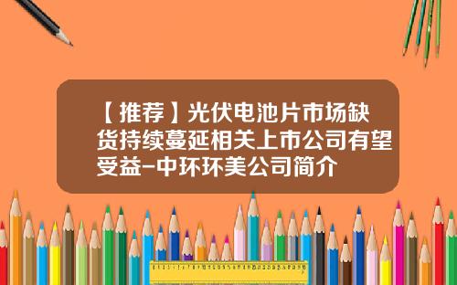【推荐】光伏电池片市场缺货持续蔓延相关上市公司有望受益-中环环美公司简介