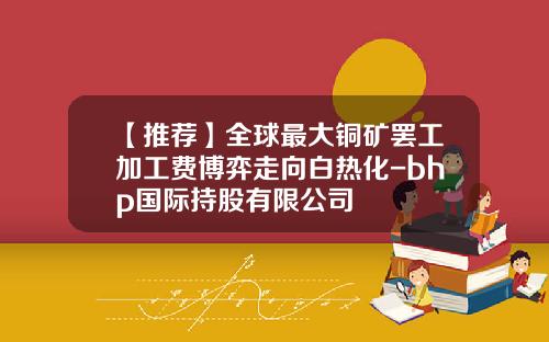 【推荐】全球最大铜矿罢工加工费博弈走向白热化-bhp国际持股有限公司