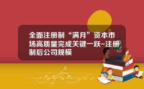 全面注册制“满月”资本市场高质量完成关键一跃-注册制后公司规模