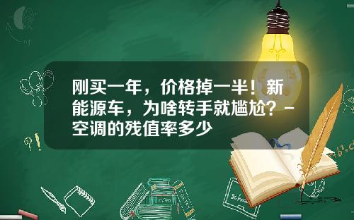刚买一年，价格掉一半！新能源车，为啥转手就尴尬？-空调的残值率多少