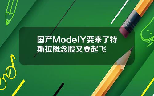国产ModelY要来了特斯拉概念股又要起飞