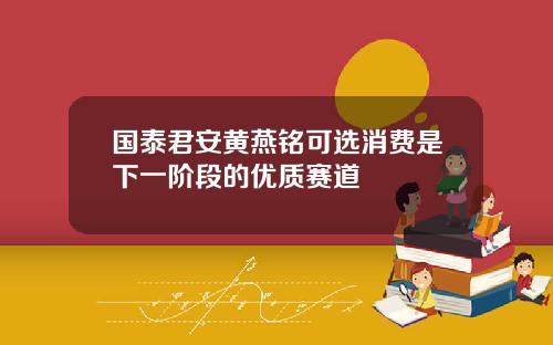 国泰君安黄燕铭可选消费是下一阶段的优质赛道
