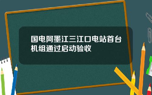 国电阿墨江三江口电站首台机组通过启动验收