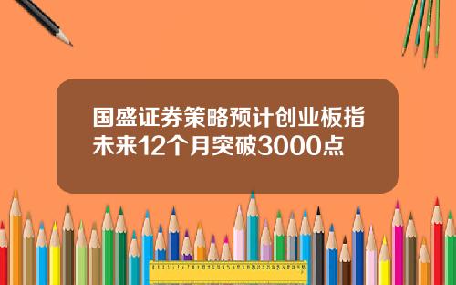 国盛证券策略预计创业板指未来12个月突破3000点