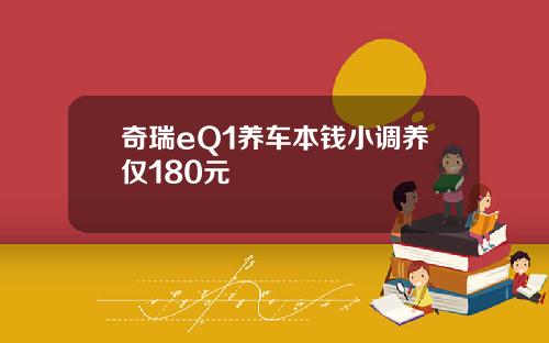 奇瑞eQ1养车本钱小调养仅180元