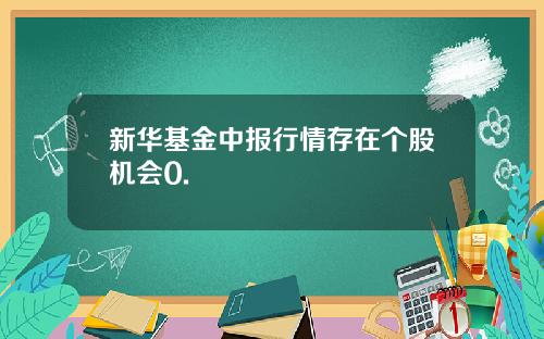 新华基金中报行情存在个股机会0.