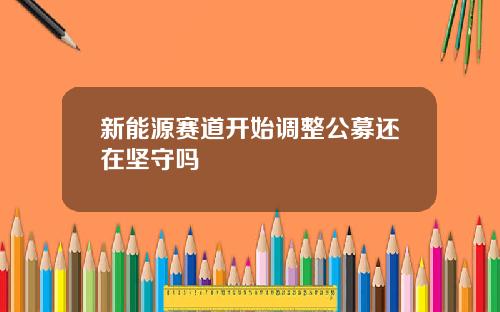 新能源赛道开始调整公募还在坚守吗