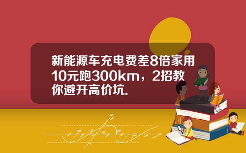 新能源车充电费差8倍家用10元跑300km，2招教你避开高价坑.