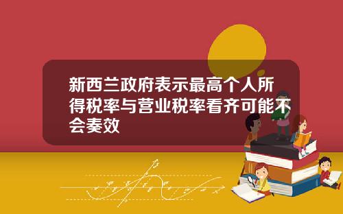 新西兰政府表示最高个人所得税率与营业税率看齐可能不会奏效