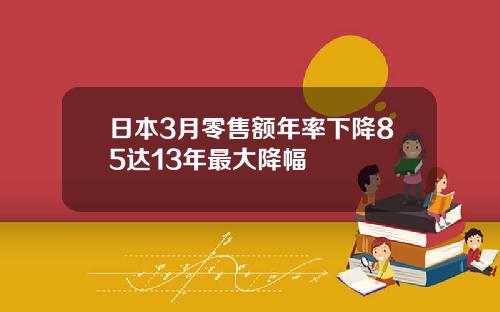 日本3月零售额年率下降85达13年最大降幅