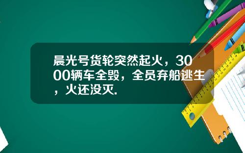 晨光号货轮突然起火，3000辆车全毁，全员弃船逃生，火还没灭.