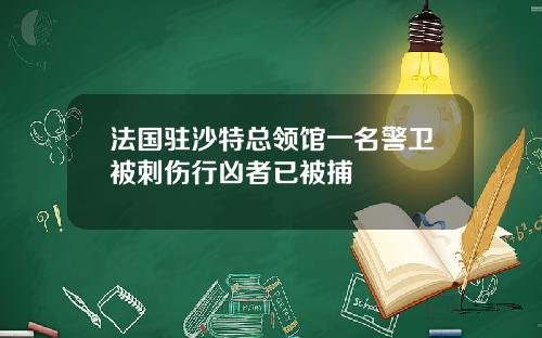 法国驻沙特总领馆一名警卫被刺伤行凶者已被捕