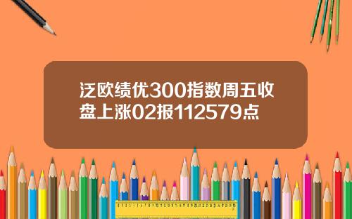 泛欧绩优300指数周五收盘上涨02报112579点