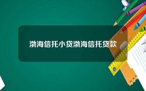 渤海信托小贷渤海信托贷款