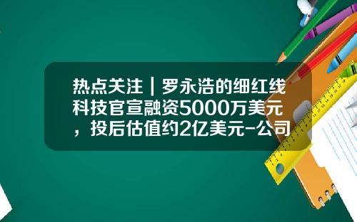 热点关注｜罗永浩的细红线科技官宣融资5000万美元，投后估值约2亿美元-公司融资估值