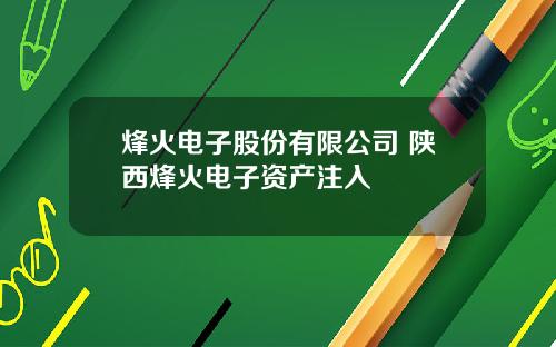 烽火电子股份有限公司 陕西烽火电子资产注入