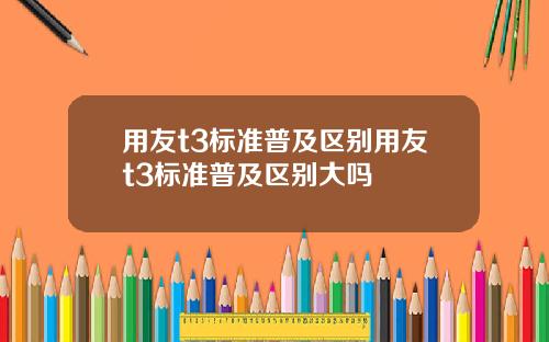 用友t3标准普及区别用友t3标准普及区别大吗