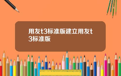 用友t3标准版建立用友t3标准版
