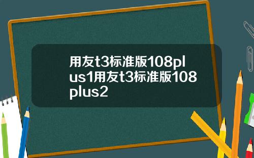 用友t3标准版108plus1用友t3标准版108plus2