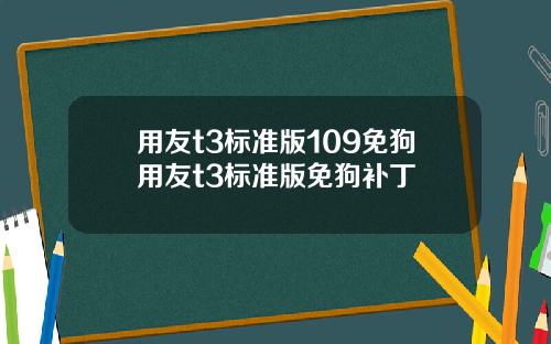 用友t3标准版109免狗用友t3标准版免狗补丁