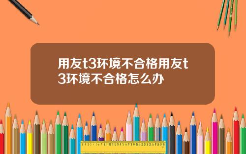 用友t3环境不合格用友t3环境不合格怎么办