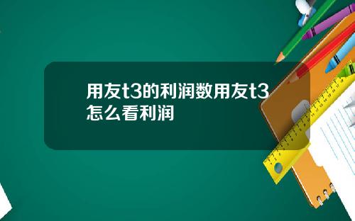 用友t3的利润数用友t3怎么看利润