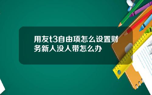用友t3自由项怎么设置财务新人没人带怎么办