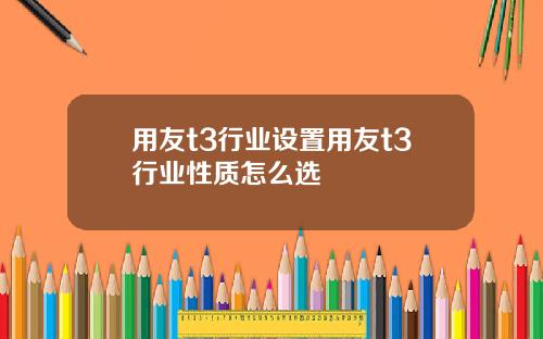 用友t3行业设置用友t3行业性质怎么选