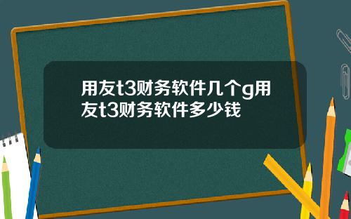 用友t3财务软件几个g用友t3财务软件多少钱