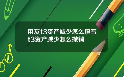 用友t3资产减少怎么填写t3资产减少怎么撤销