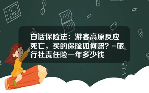 白话保险法：游客高原反应死亡，买的保险如何赔？-旅行社责任险一年多少钱