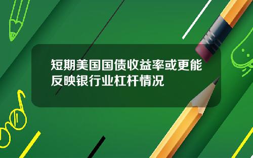 短期美国国债收益率或更能反映银行业杠杆情况