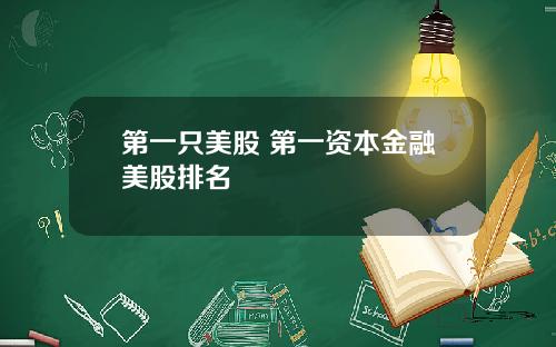 第一只美股 第一资本金融美股排名
