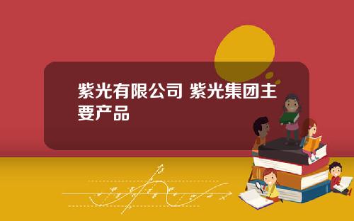 紫光有限公司 紫光集团主要产品