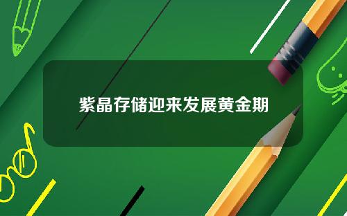 紫晶存储迎来发展黄金期