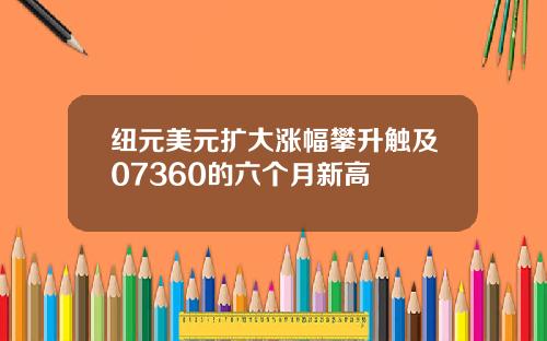 纽元美元扩大涨幅攀升触及07360的六个月新高