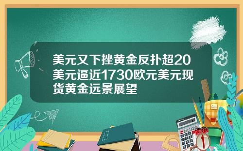 美元又下挫黄金反扑超20美元逼近1730欧元美元现货黄金远景展望