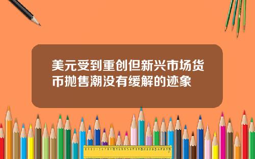 美元受到重创但新兴市场货币抛售潮没有缓解的迹象