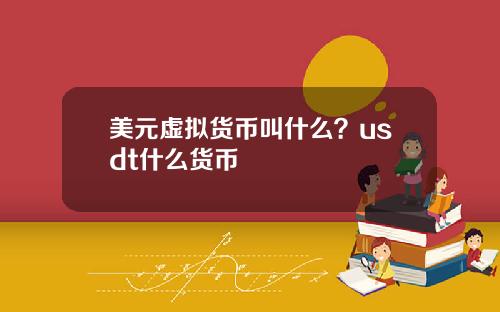 美元虚拟货币叫什么？usdt什么货币
