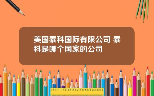 美国泰科国际有限公司 泰科是哪个国家的公司