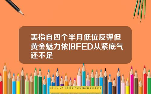 美指自四个半月低位反弹但黄金魅力依旧FED从紧底气还不足
