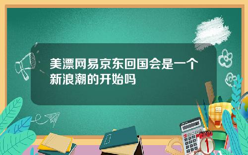 美漂网易京东回国会是一个新浪潮的开始吗