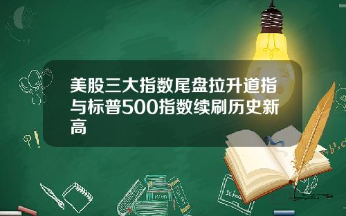 美股三大指数尾盘拉升道指与标普500指数续刷历史新高