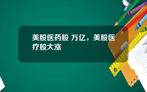 美股医药股 万亿，美股医疗股大涨