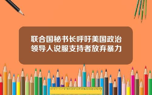 联合国秘书长呼吁美国政治领导人说服支持者放弃暴力