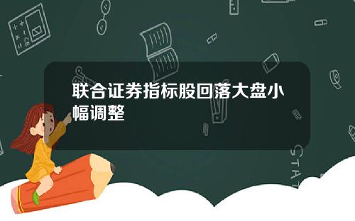 联合证券指标股回落大盘小幅调整