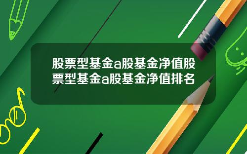 股票型基金a股基金净值股票型基金a股基金净值排名