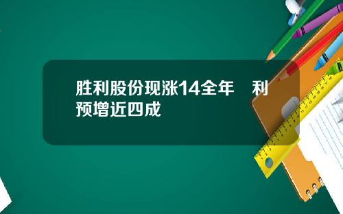 胜利股份现涨14全年淨利预增近四成