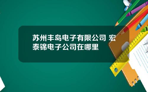 苏州丰岛电子有限公司 宏泰锦电子公司在哪里