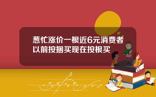 葱忙涨价一根近6元消费者以前按捆买现在按根买